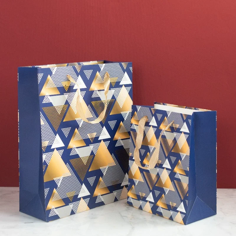 Gold Triangles Gift Bag (Set of 4)