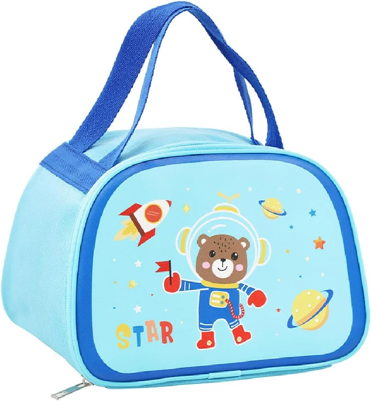 Cartoon Space Bear Design Small Lunch Bag for Kids