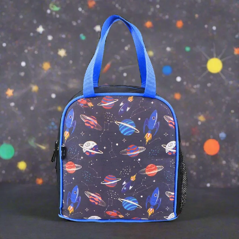 Smily kiddos joy lunch bag- space Theme - Violet