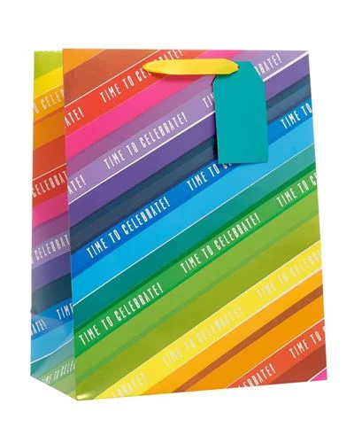 Gift Bag Large - Rainbow Stripes