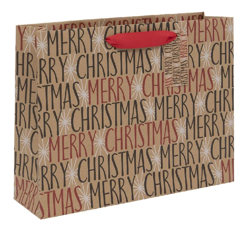 Christmas Gift Bag -  Large Shopper Merry Christmas