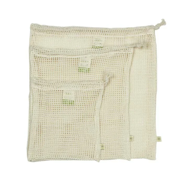 A Slice Of Green Organic Cotton Mesh Produce Bag Variety Pack - Set of 3