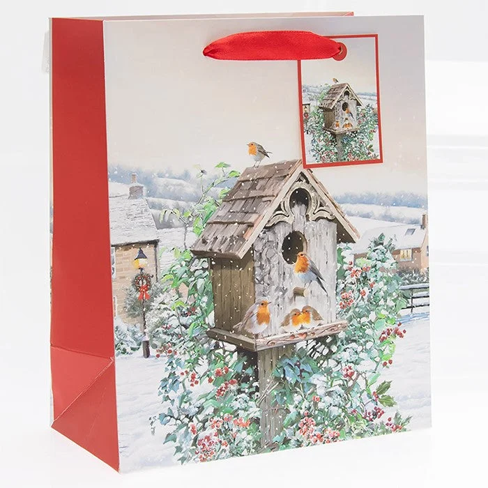 Christmas Gift Bag - Medium Robin House