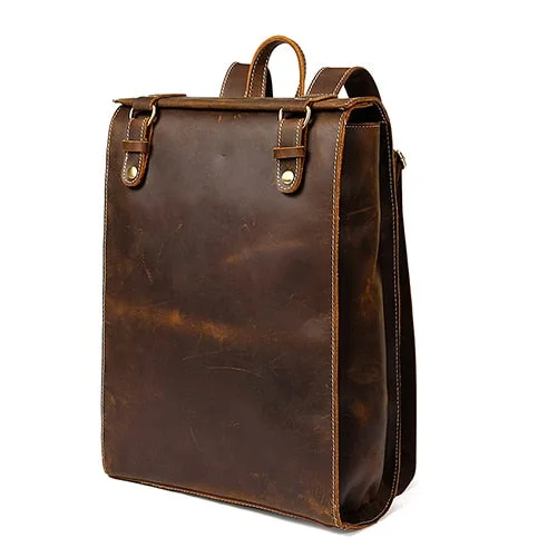 The Leather Case Laptop Backpack