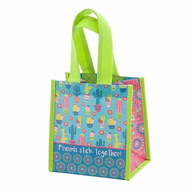 karma recycled small gift bag - cactus