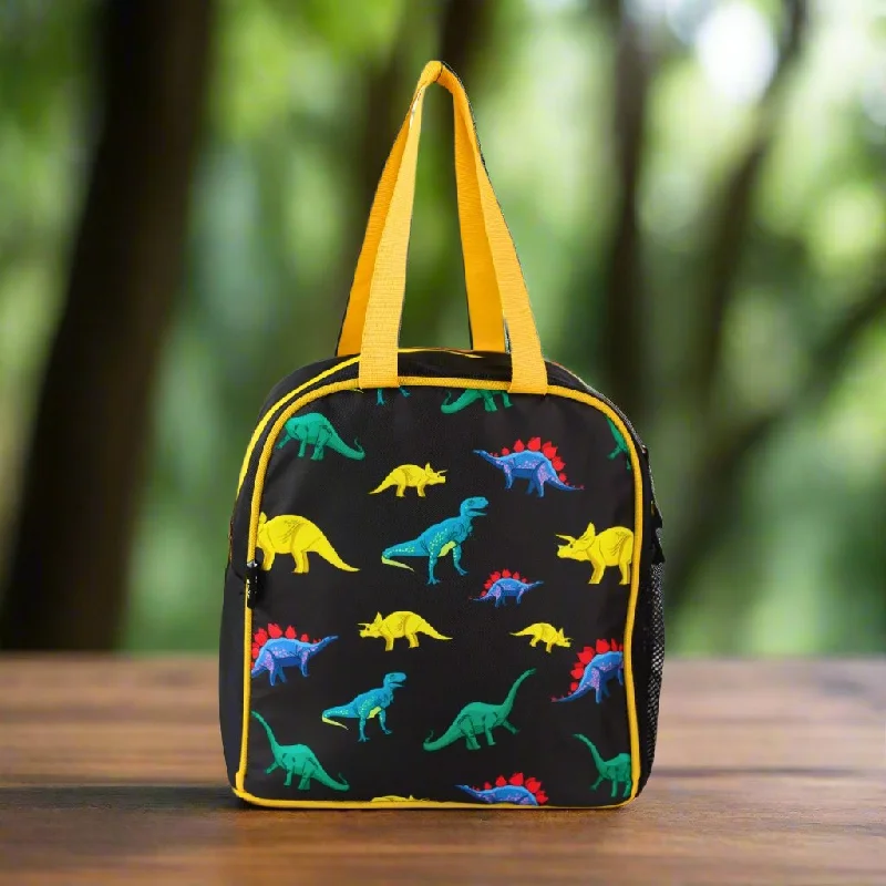 Smily kiddos joy lunch bag Rage Dino Theme Black