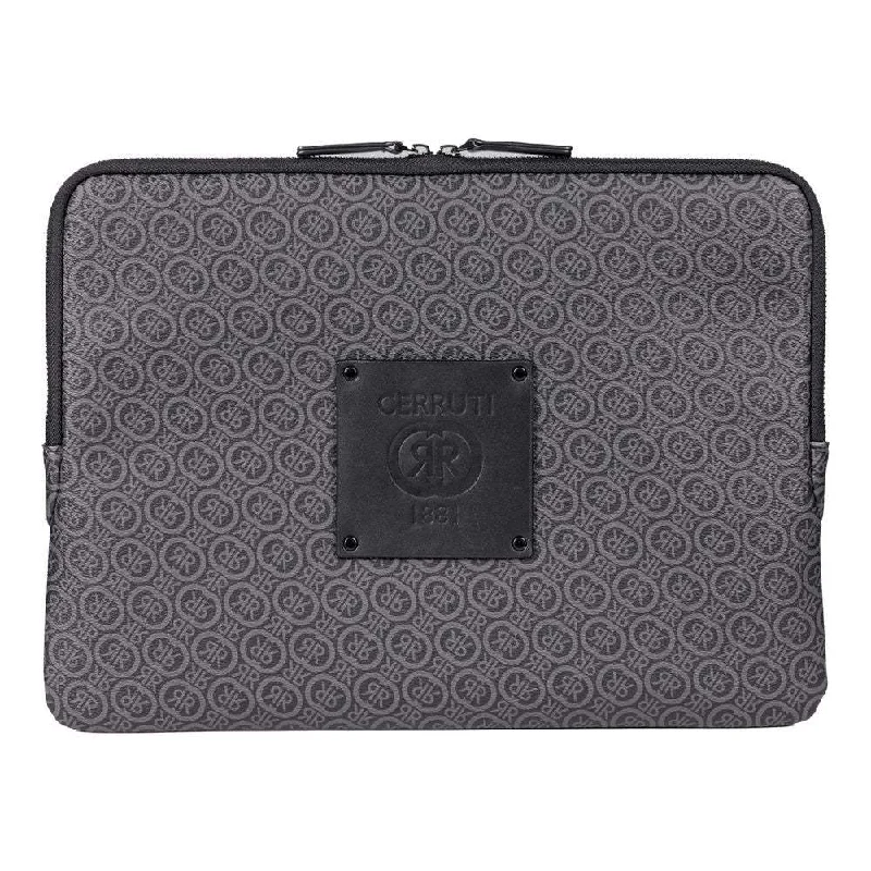 Logomania Grey Laptop Sleeve By Cerruti