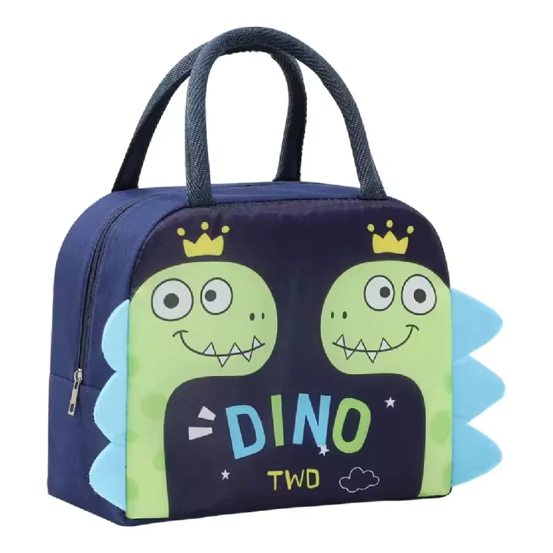 3D Dinosaur Design Small Lunch Bag for Kids (Dark Blue)