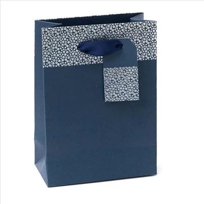 Gift Bag Small - Navy Silver Sparkle