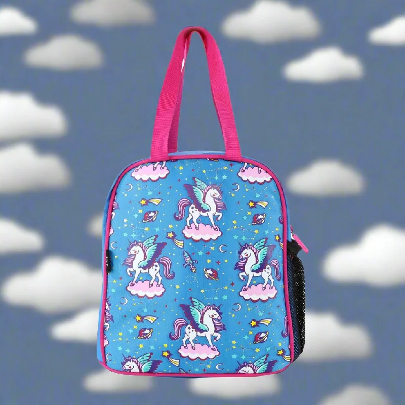 Smily kiddos joy lunch bag-Unicorn Blue