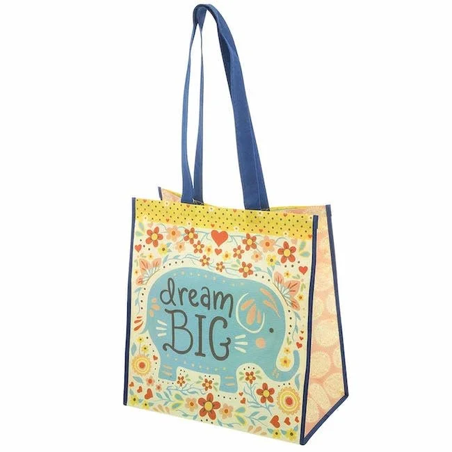 karma recycled large gift bag - elephant