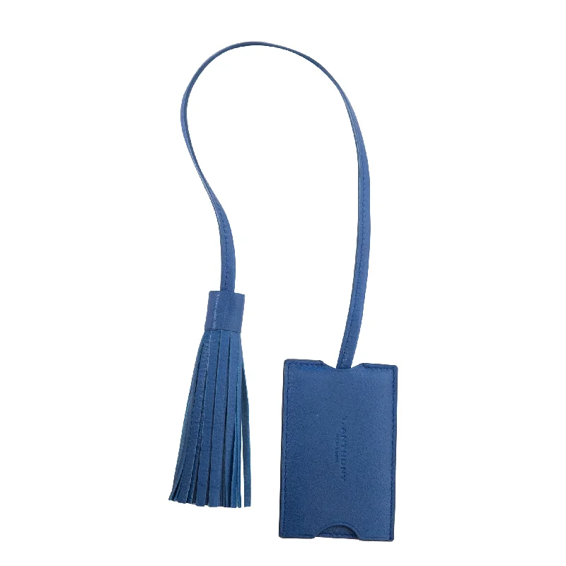 LEATHER LUGGAGE TAG WITH TASSEL