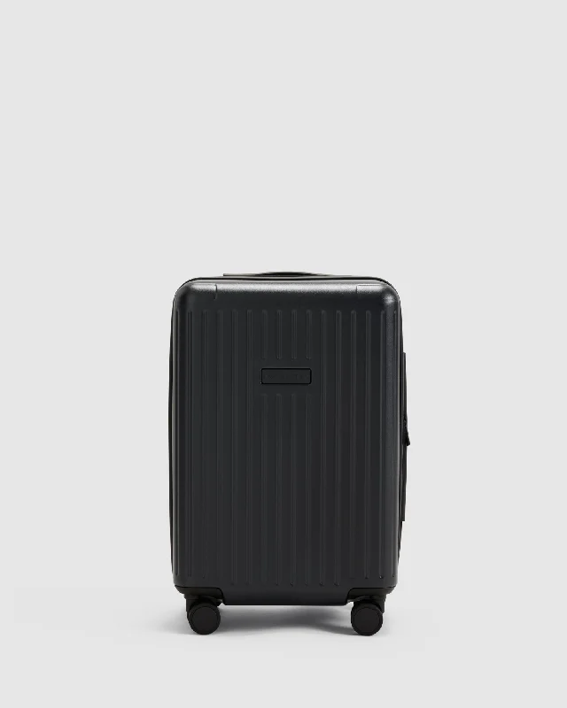 Expandable Carry On Suitcase - Caviar Black