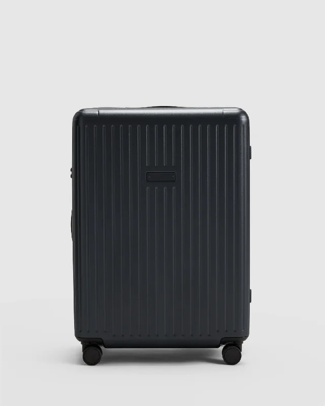 Medium Check In Suitcase - Caviar Black