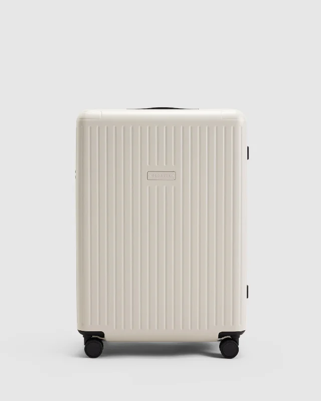 Medium Check In Suitcase - Moonbeam Beige