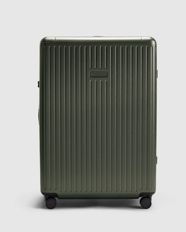 Large Check In Suitcase - Olivine Green