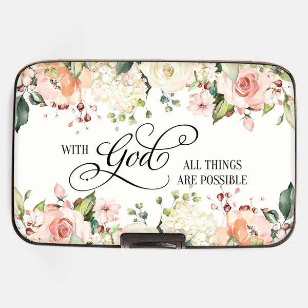 With God All Things Are Possible RFID Armored Wallet