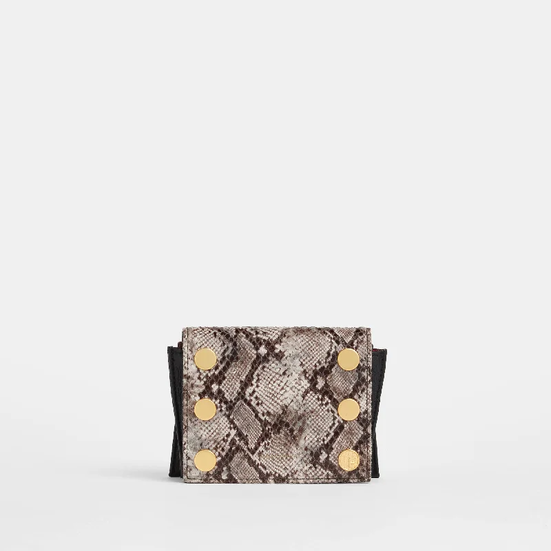 Allen Wallet | Contrast Snake/Brushed Gold