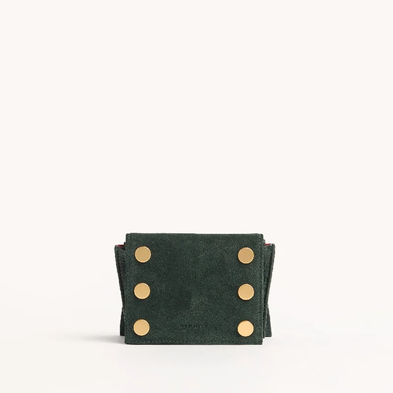 Allen Wallet | Green Room Suede/Brushed Gold