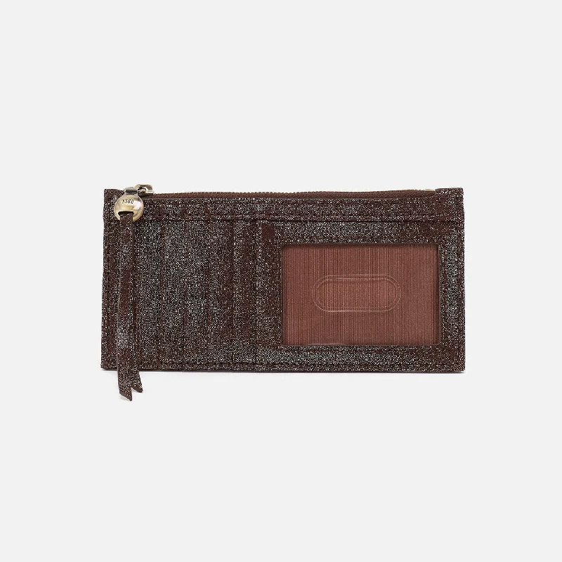 Carte Card Case In Metallic Leather - Coffee Galaxy