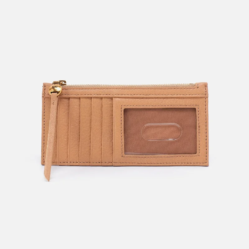 Carte Card Case In Pebbled Leather - Sandstorm