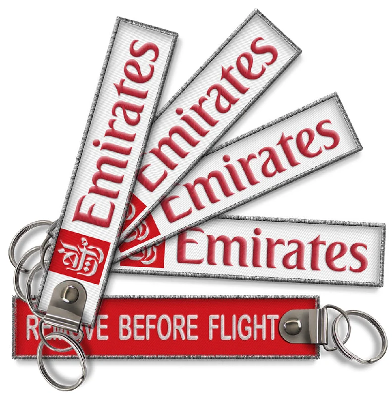 Emirates-Remove Before Flight Embroidered Keychain