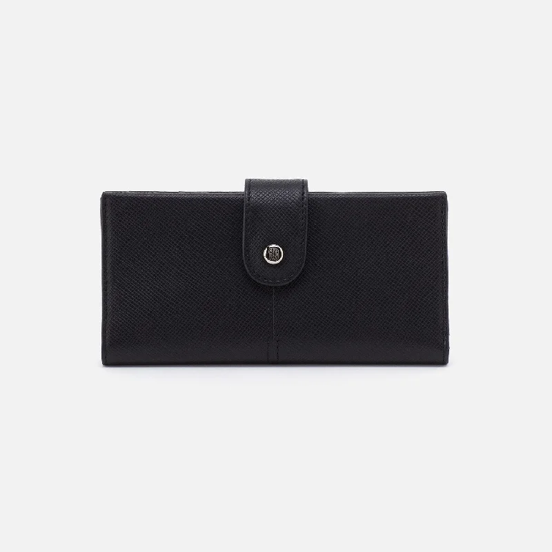 Essential Bifold Wallet In Soft Saffiano Leather - Black