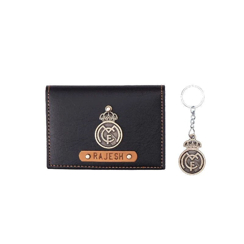 Folding Card Holder - Football Charm (Free Keychain)