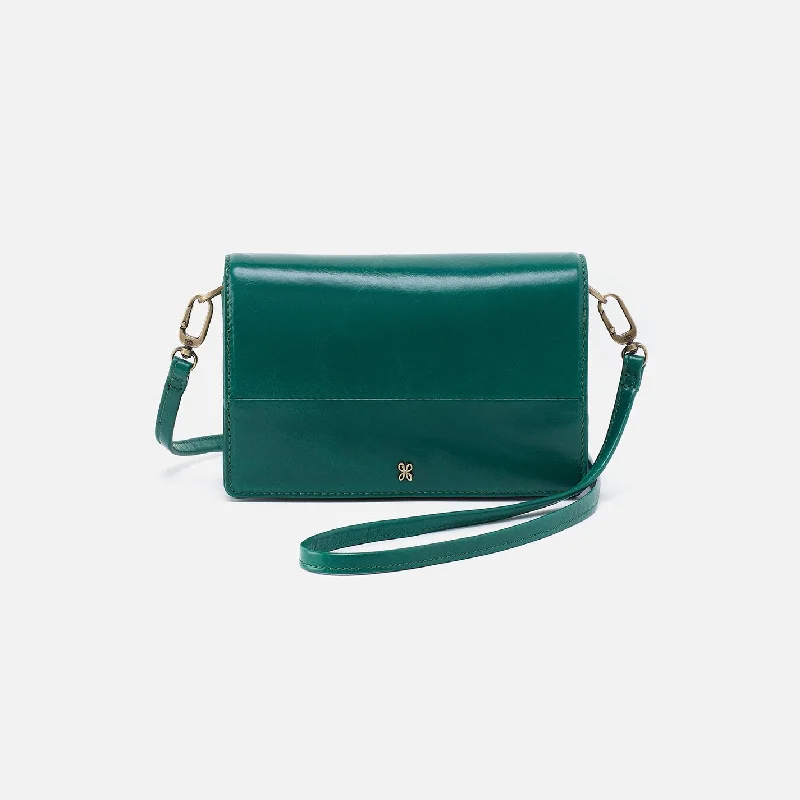 Jill Crossbody In Polished Leather - Alpine Green