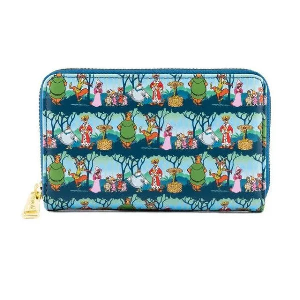 Loungefly Disney Robin Hood Sherwood Aop Zip Around Wallet