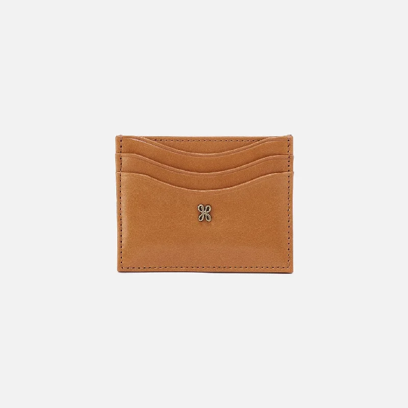 Max Card Case In Polished Leather - Natural