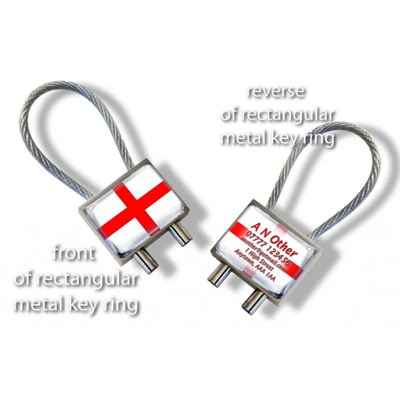 ENGLAND Flag White-Keyrings