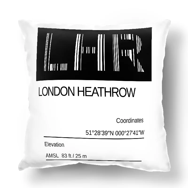 LHR Airport Code Throw Pillow