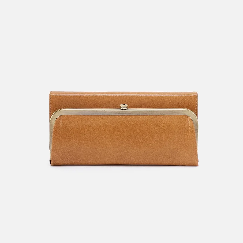 Rachel Continental Wallet In Polished Leather - Natural