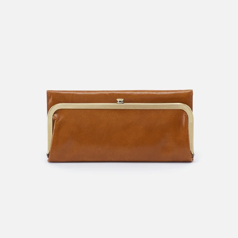 Rachel Continental Wallet in Polished Leather - Truffle