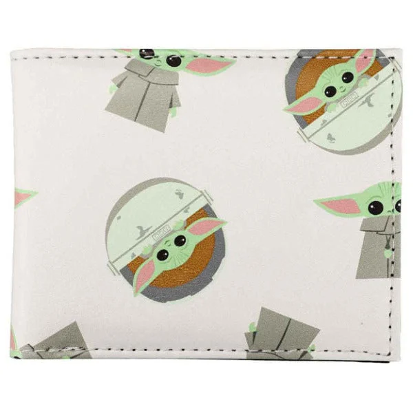 Star Wars The Mandalorian Baby Yoda Grogu Digital Print Bi-fold Wallet