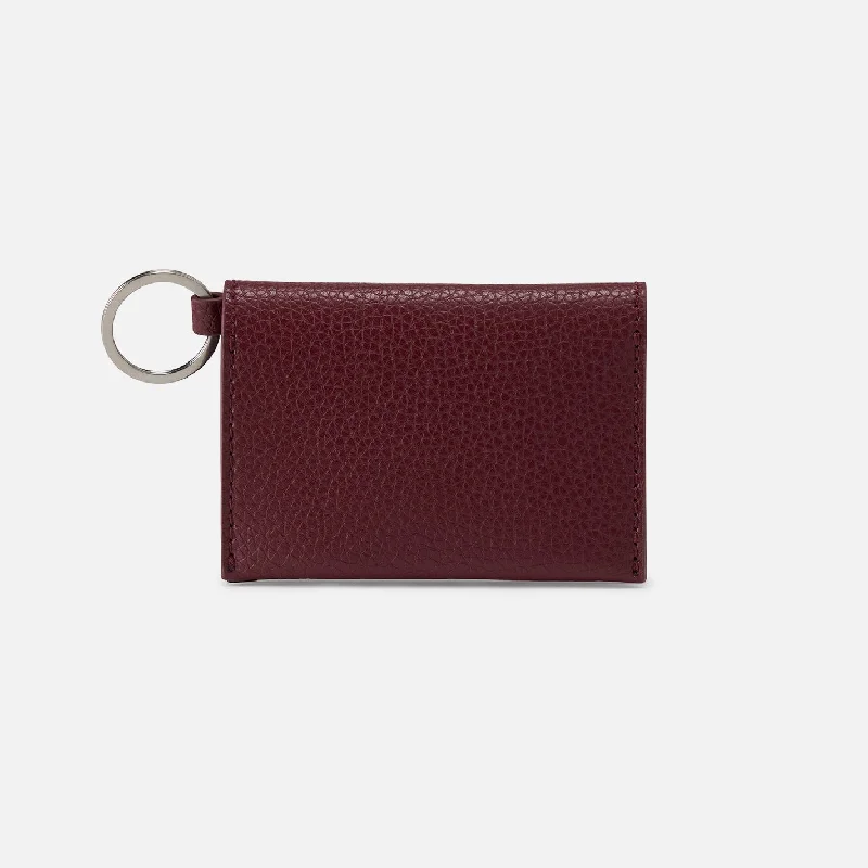 Vida Card Case In Micro Pebbled Leather - Port