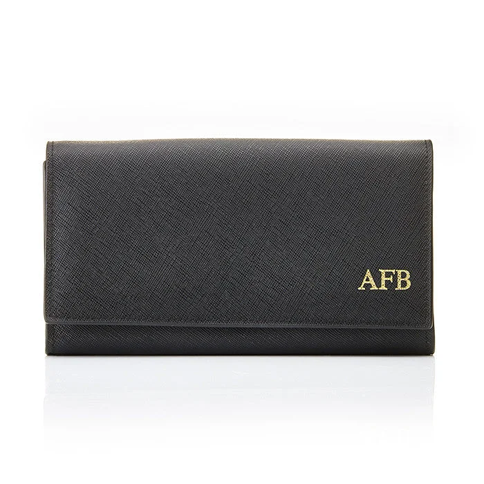 Personalised Saffiano Purse - Black