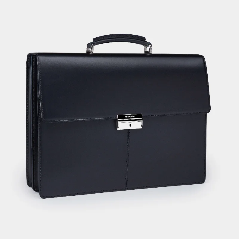 Leather Briefcase in Black