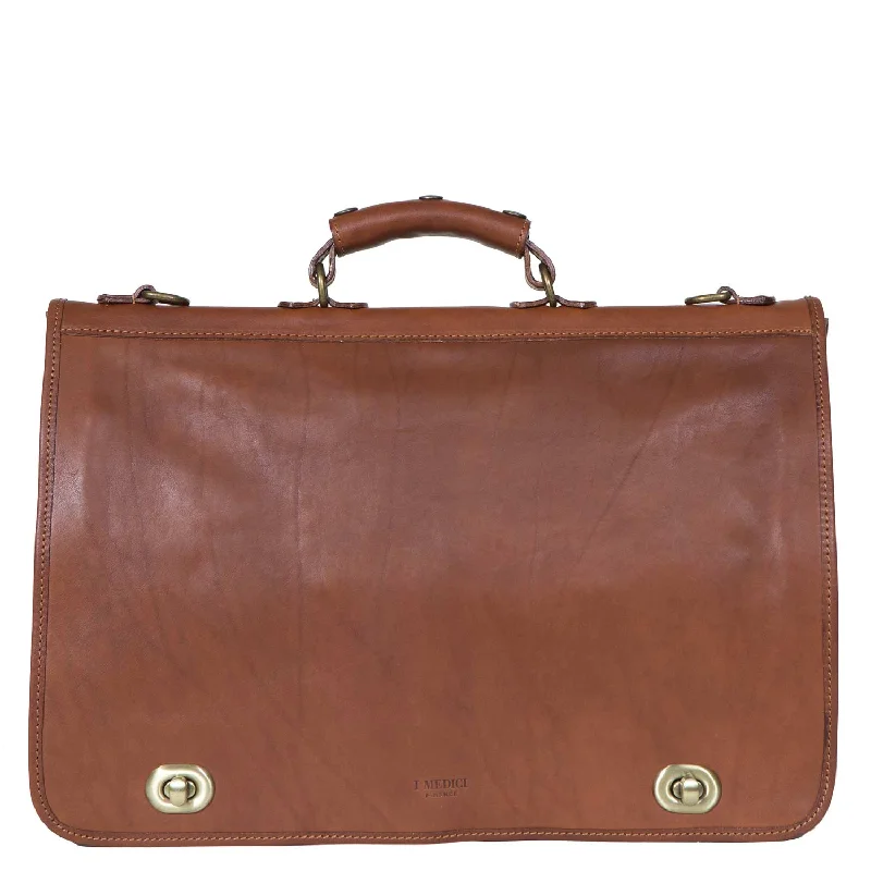 Cartella Nottolini Italian Leather Large Briefcase