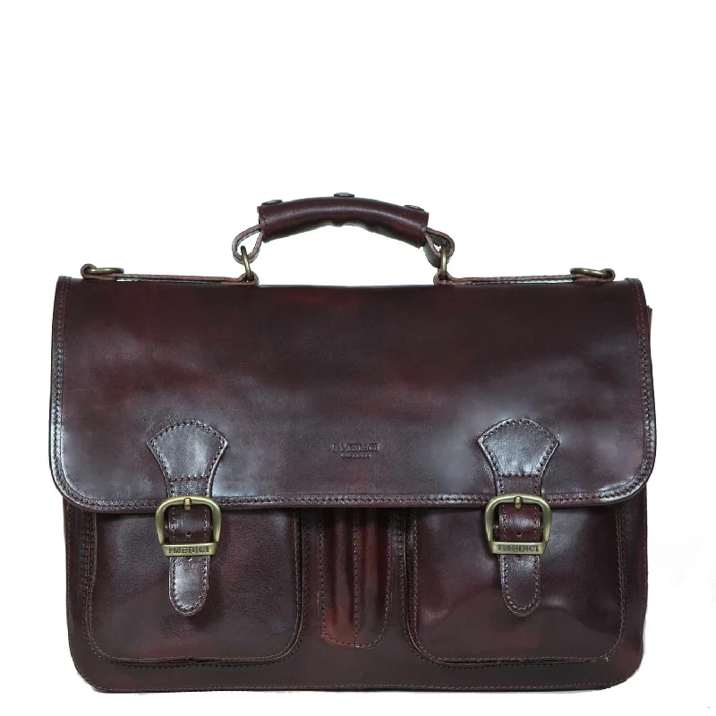 Cartella Scoula Italian Leather Briefcase