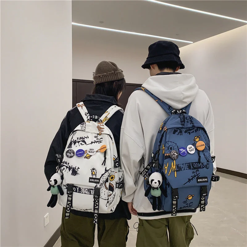 Large Capacity Fashion Outdoor Casual Graffiti Backpack