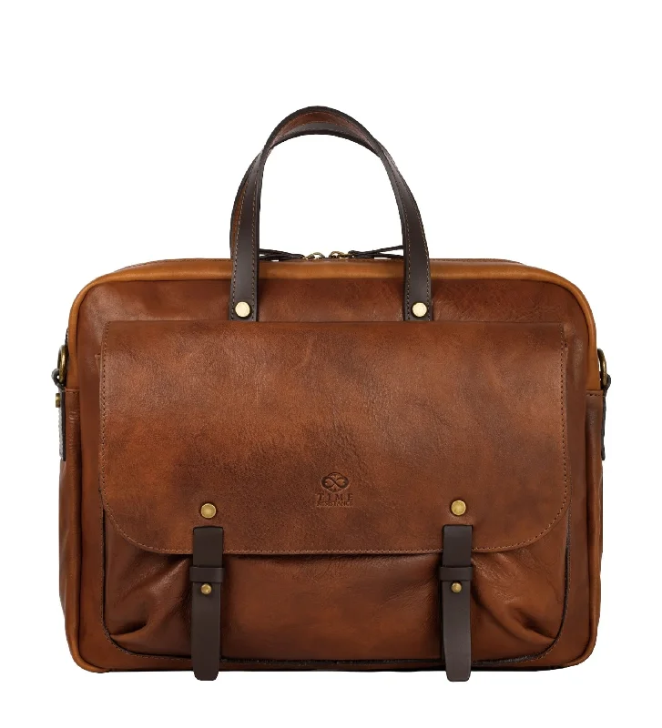 Leather Briefcase Laptop Bag - Lanark