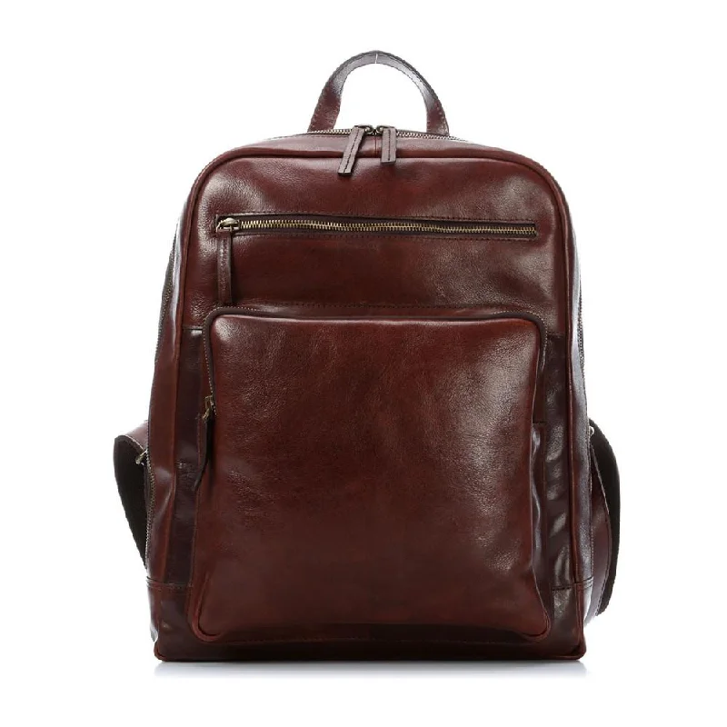 Leonhard Heyden Cambridge Leather Backpack with 15" Laptop Compartment