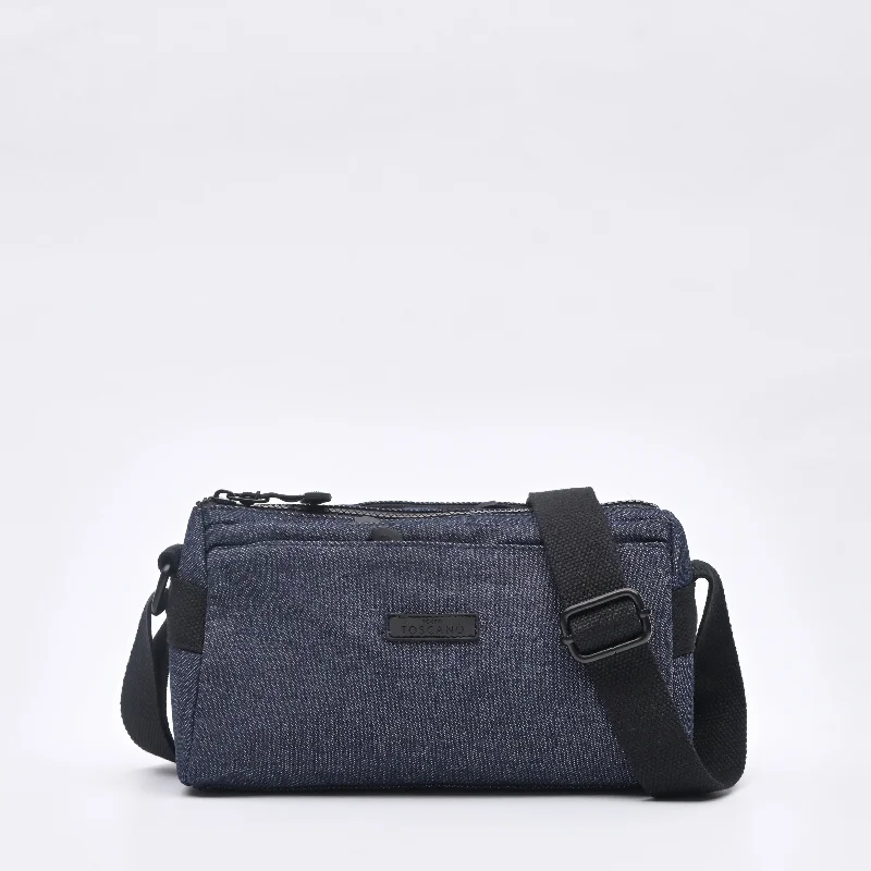 Multi Compartment Denim Sling Bag - TGSB0522FN3BJ4