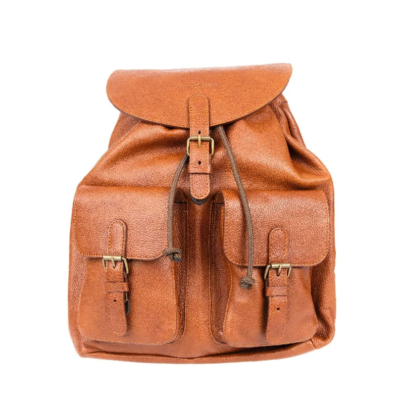 Ruitertassen Soft Leather Backpack, Cognac