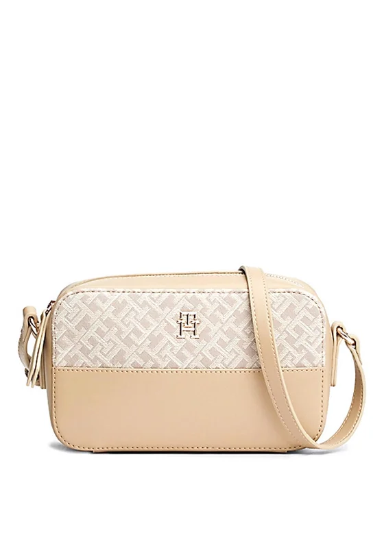 Tommy Hilfiger Jacquard Crossbody Camera Bag, Beige