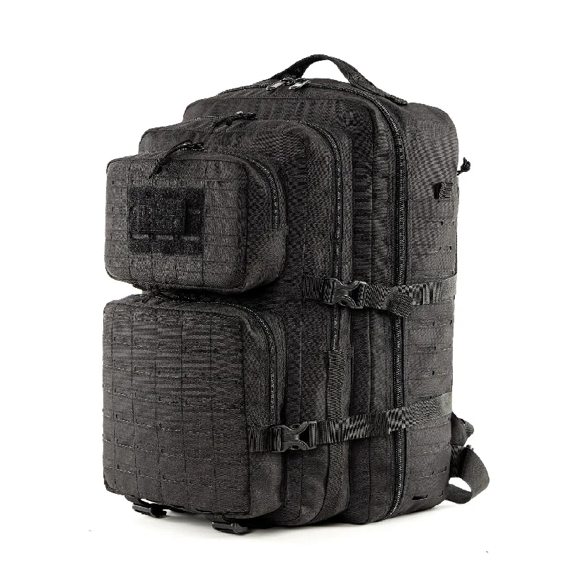 Tripole Force Plus Tactical Army 50 Litre Bag & Backpack with Laser-cut MOLLE - Black