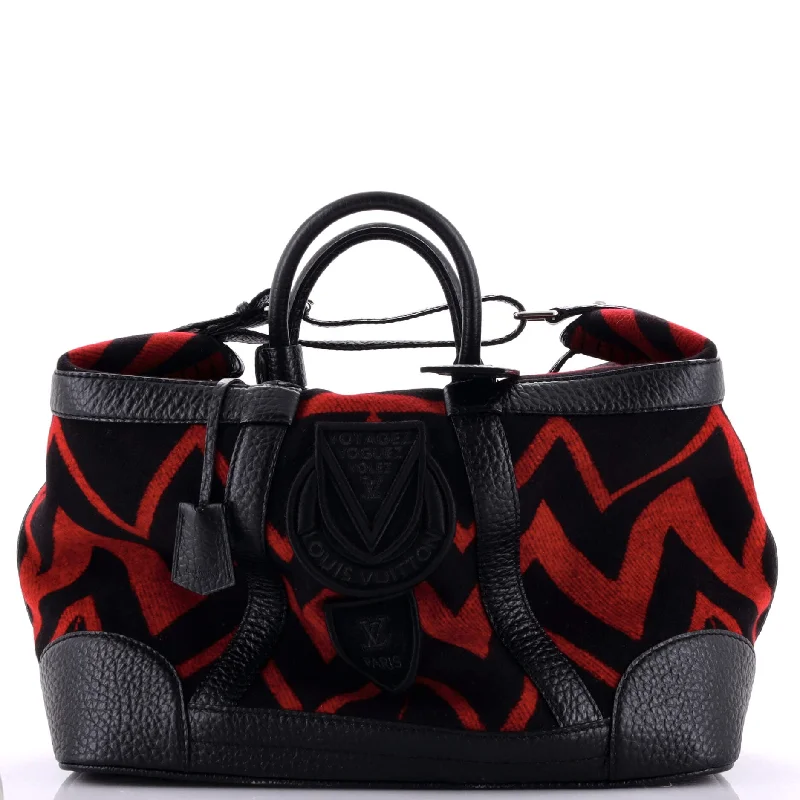 Vail Blanket Weekender Bag Wool with Leather