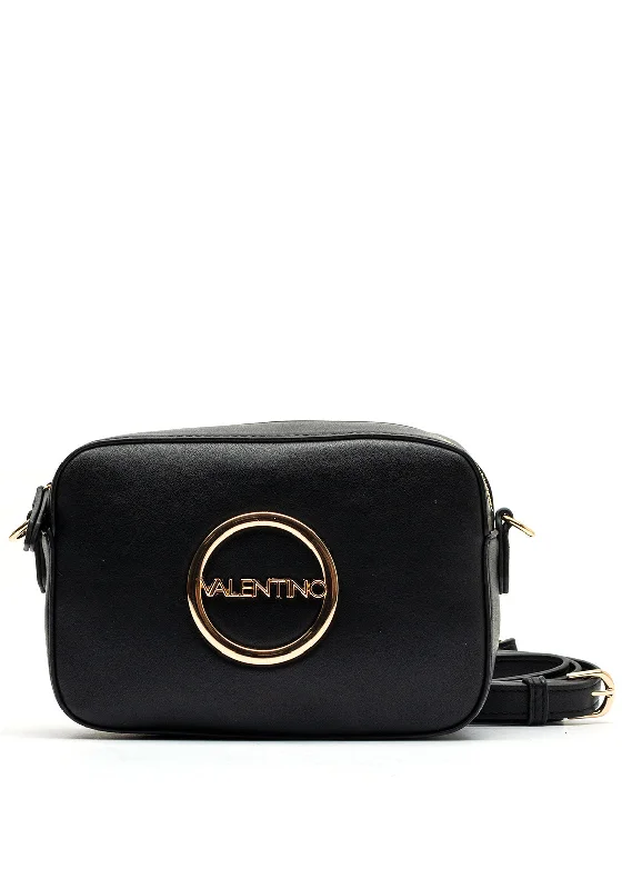 Valentino Moses Logo Crossbody Bag, Black